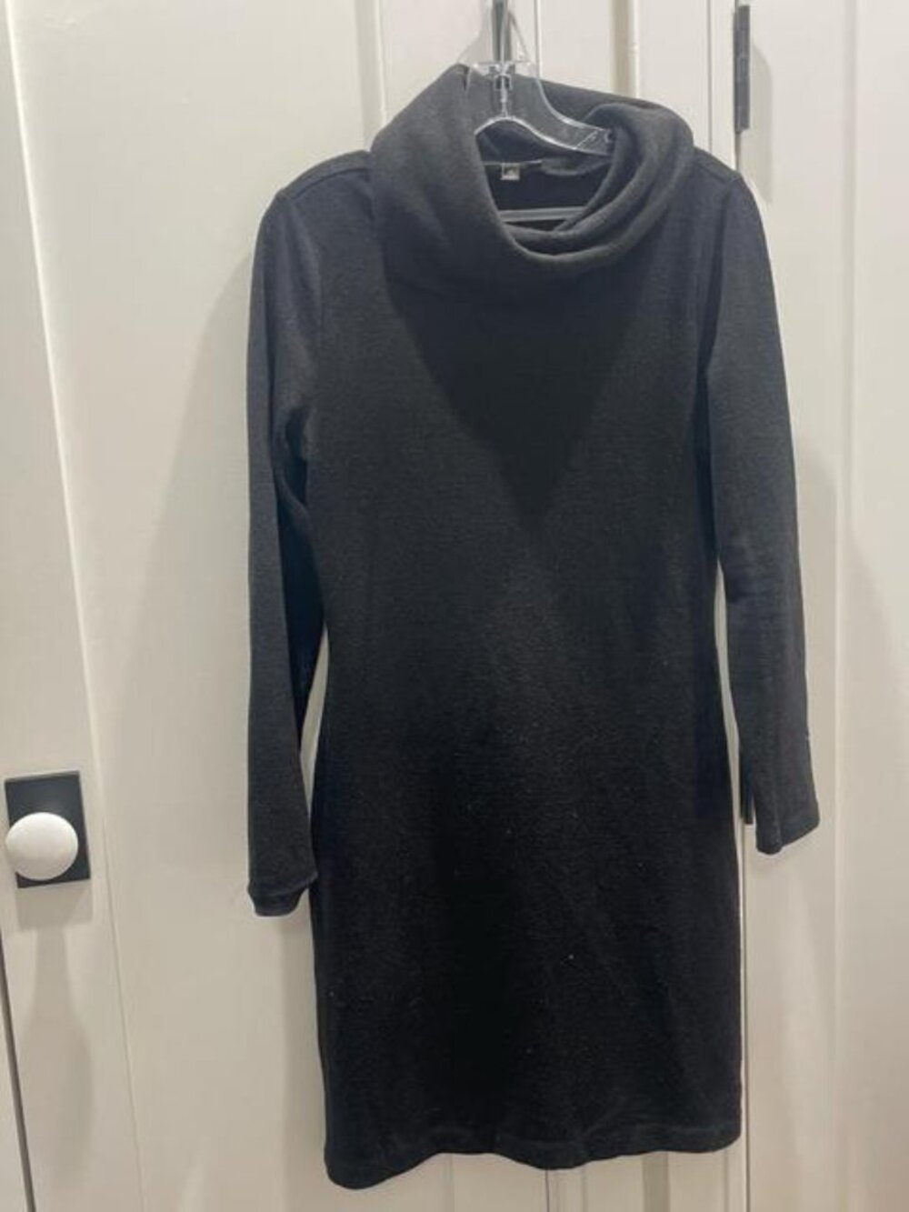 Black cowl neck dress